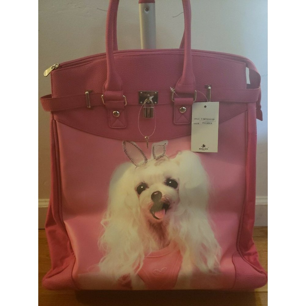 Rollies USA Pink w/ dog Rolling 14-inch Laptop